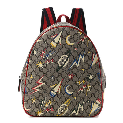 Gucci GG Supreme Monogram Space Web Childrens Dome Backpack Multicolor 1 of 9