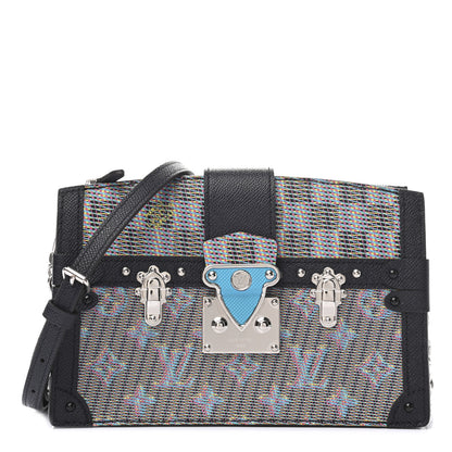 Louis Vuitton Calfskin Monogram LV Pop Trunk Clutch Blue 1 of 8