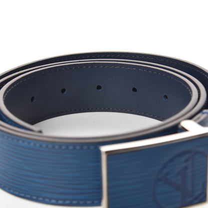 Louis Vuitton Epi Mens 35mm Metropole Belt 100 40 Blue Celeste 3 of 7