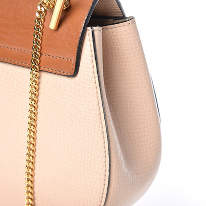 Chloe Grained Calfskin Lambskin Drew Shoulder Bag Powder Beige Caramel 11 of 13