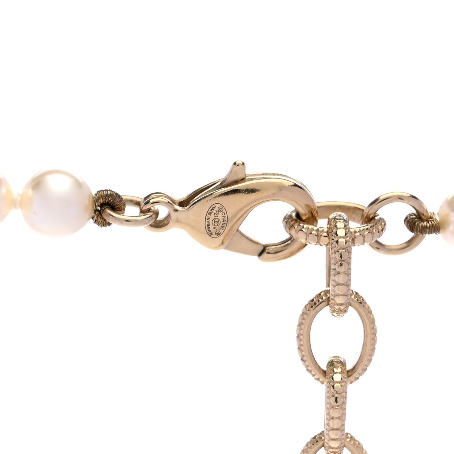 Chanel Pearl CC 100th Anniversary Necklace Light Gold 5 of 6