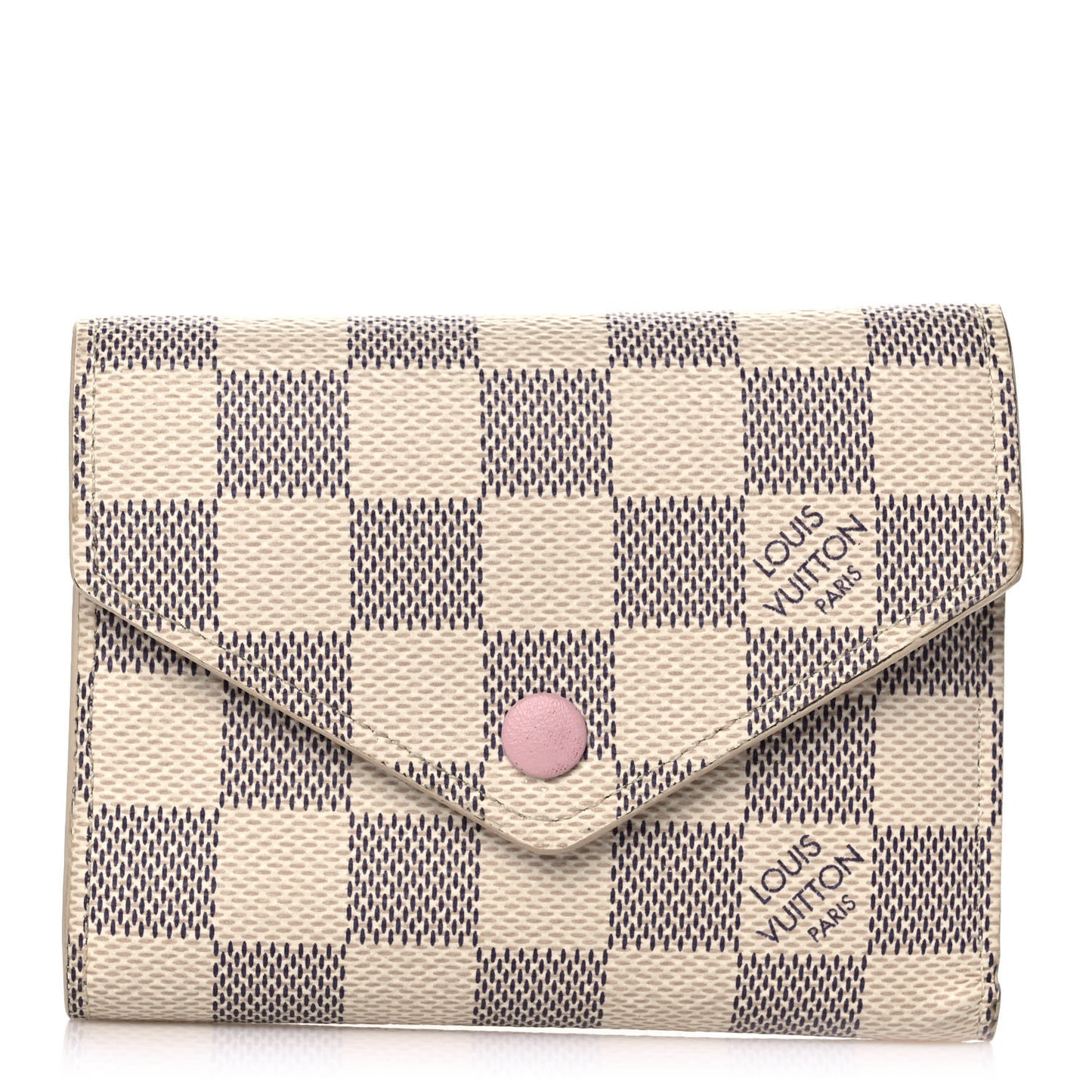 Damier Azur Victorine Wallet Rose Ballerine