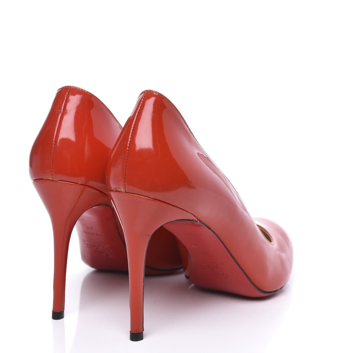 Christian Louboutin Patent Fifille 100 Pumps 39 Flamenco 4 of 9