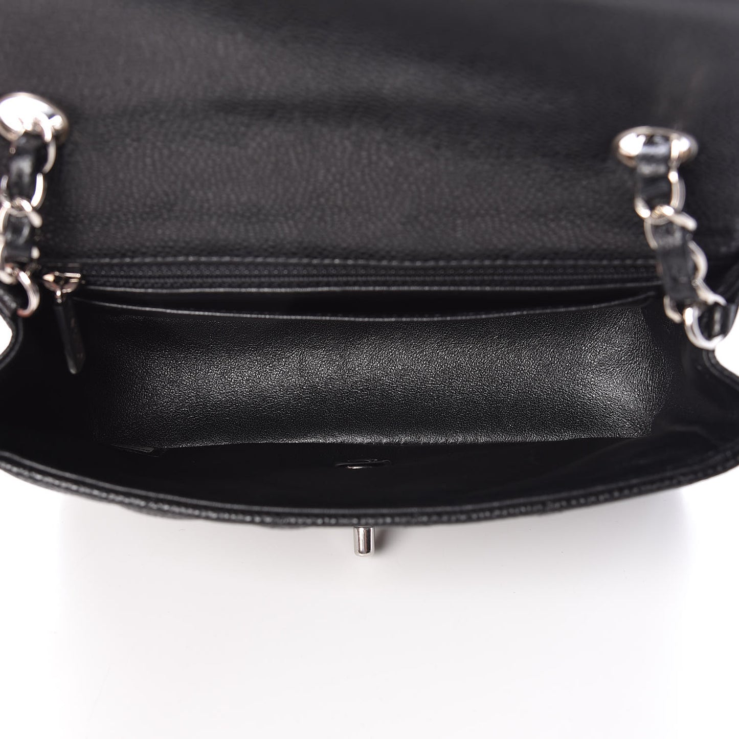 Caviar Quilted Mini Rectangular Flap Black