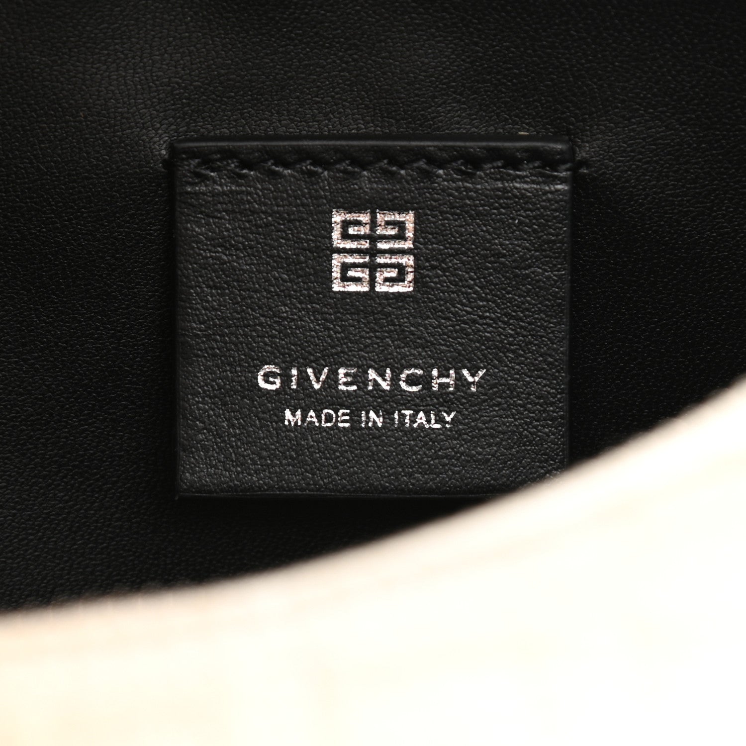 Givenchy Coated Canvas Logo 4G Embossed Small Moon Cut Out Shoulder Bag Ivory 6 of 11