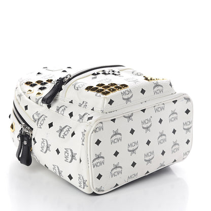MCM Visetos Studded Small Stark M Backpack White 4 of 9