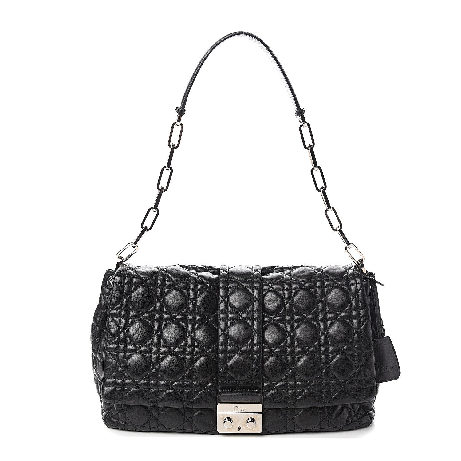 Christian Dior Lambskin Cannage Large New Lock Flap Black 1 of 9
