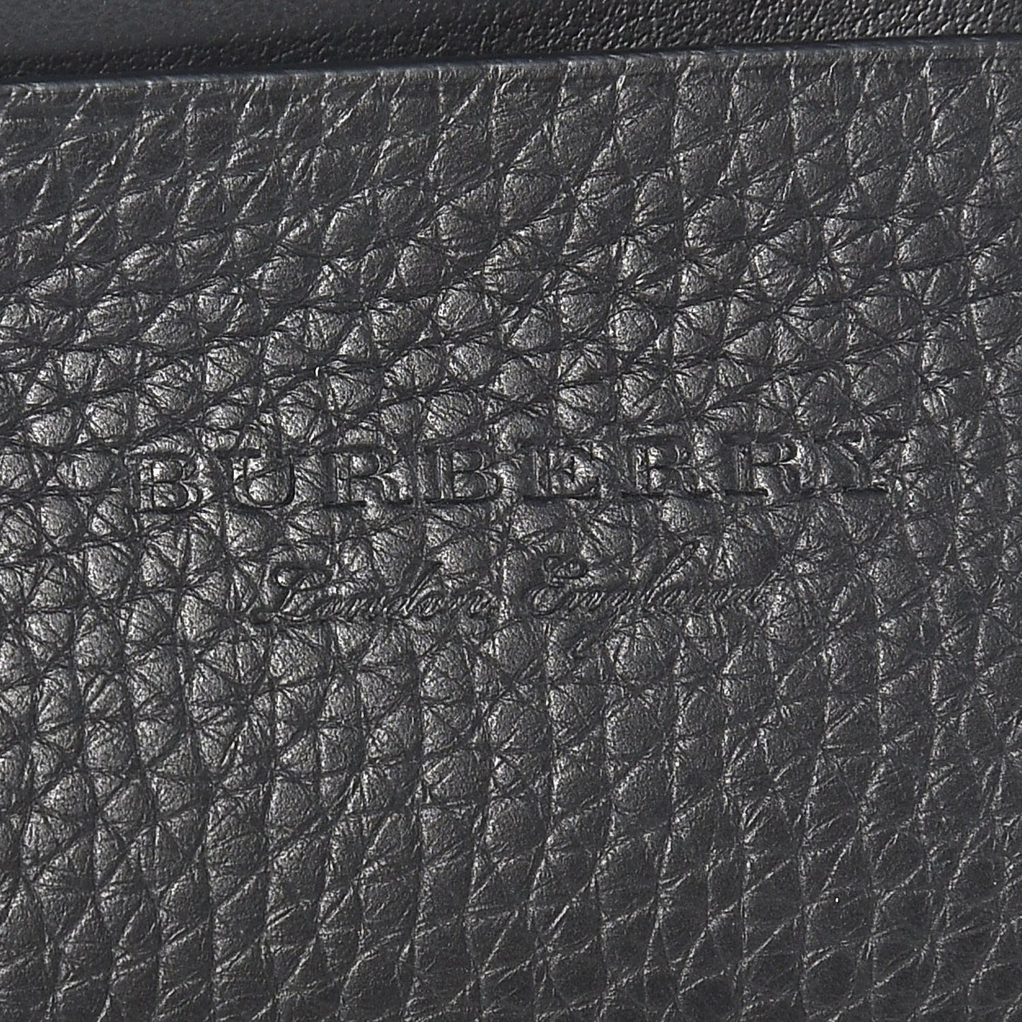 Soft Grained Calfskin Logo Embossed Lakeside Wallet Black