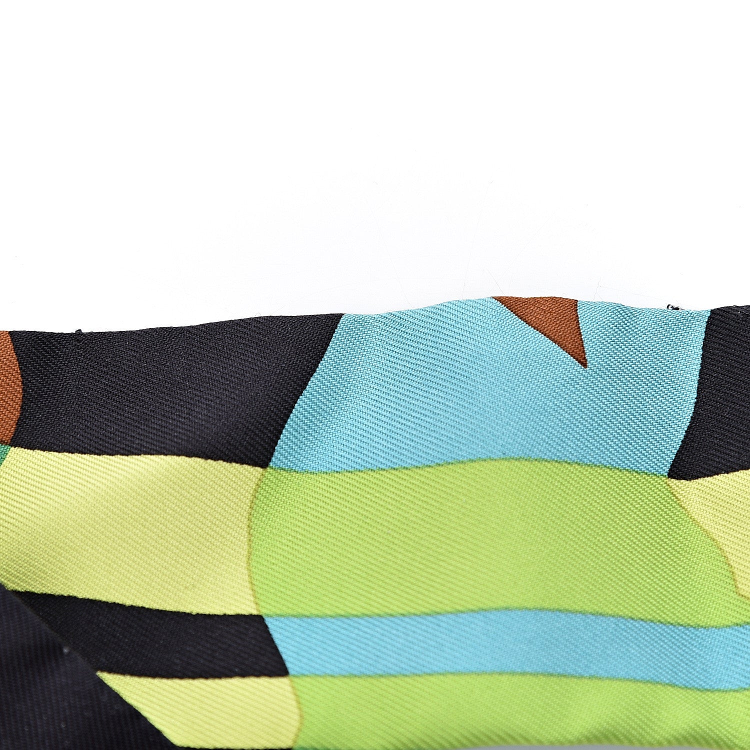 Hermes Silk Ex Libris En Camouflage Twilly Black Marron Vert 2 of 2