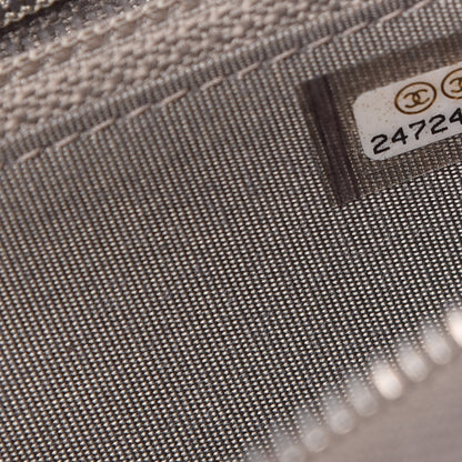 Chanel Calfskin Resin Stitched Small Zip Around Wallet Grey 8 of 8