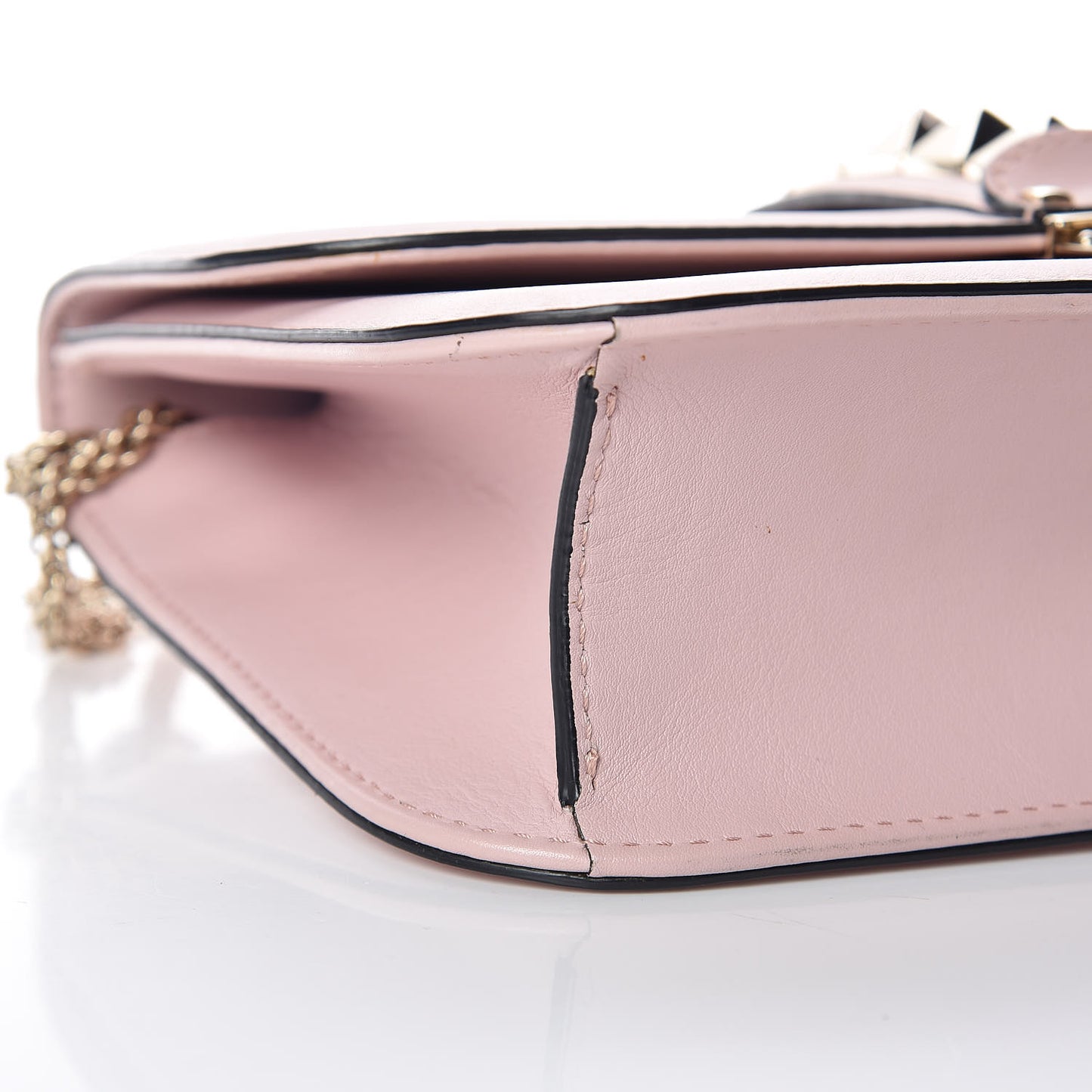 Vitello Medium Glam Lock Rockstud Flap Water Rose