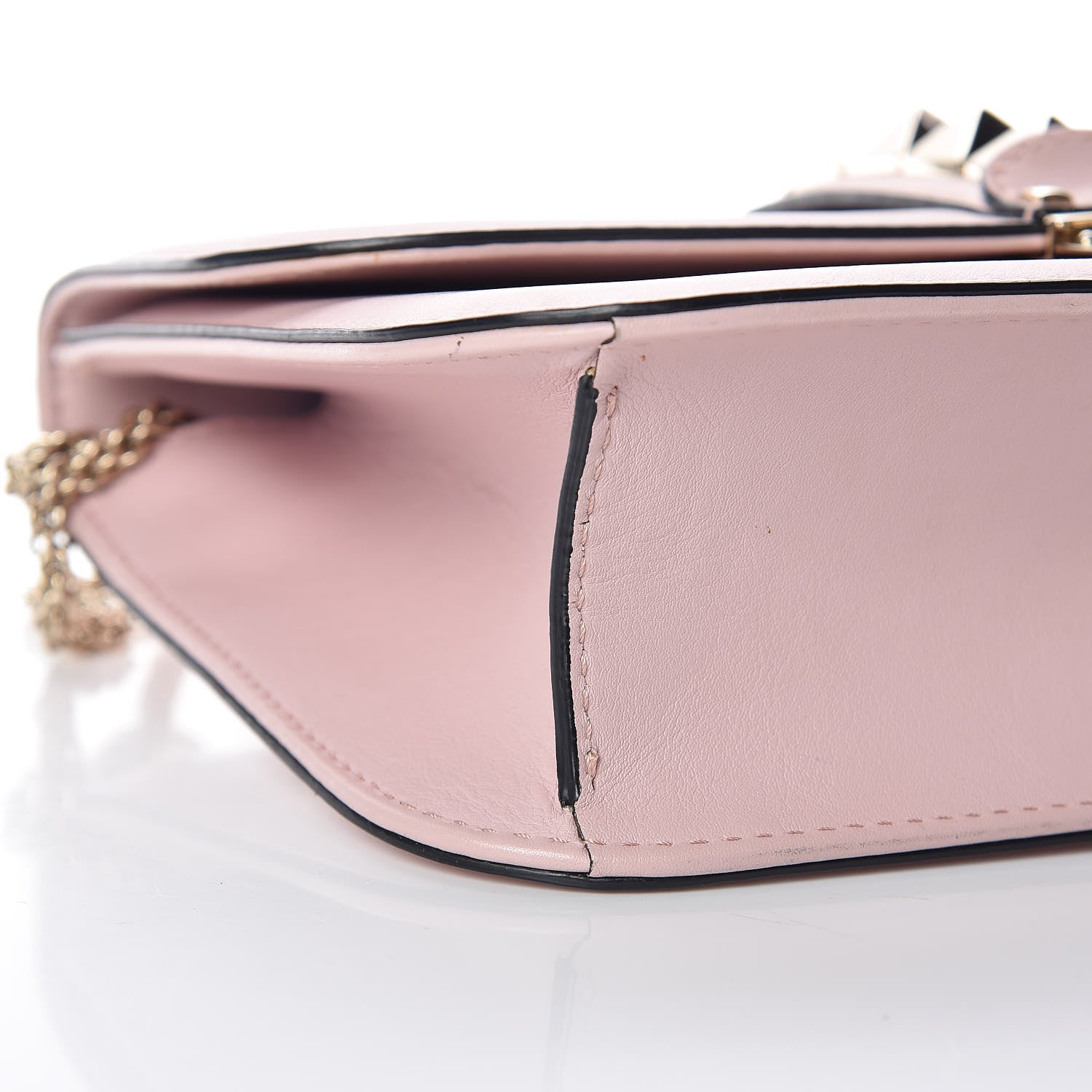 Valentino Garavani Vitello Medium Glam Lock Rockstud Flap Water Rose 10 of 10