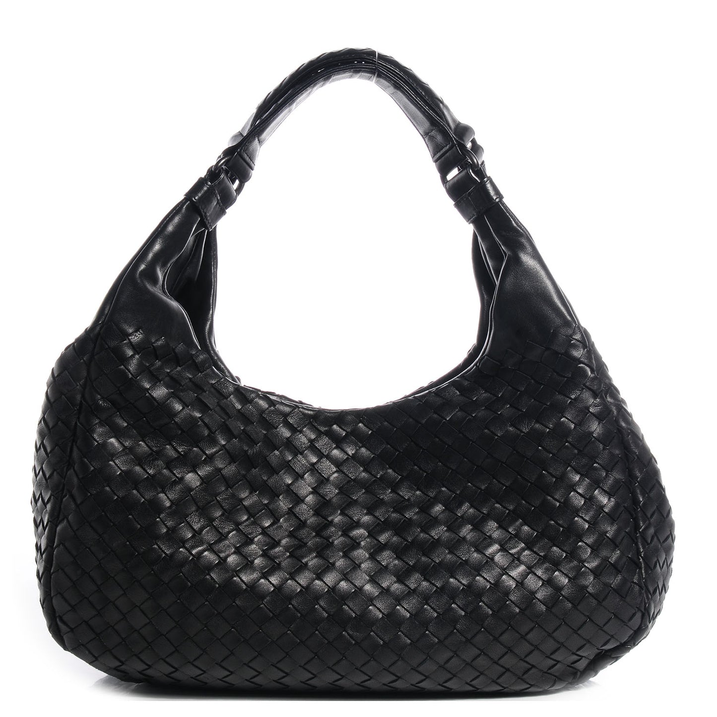 Nappa Intrecciato Medium Campana Nero Black