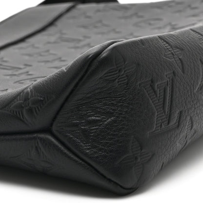 Louis Vuitton Shadow Calfskin Monogram Pochette Voyage Souple Black 7 of 8