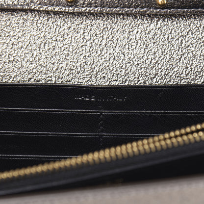 Saint Laurent Grained Metallic Calfskin Monogram Chain Wallet Bronze 7 of 13