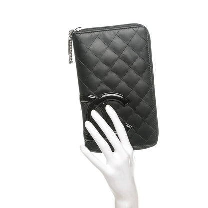 Chanel Calfskin Cambon Zip Around Organizer Wallet Black 2 of 8