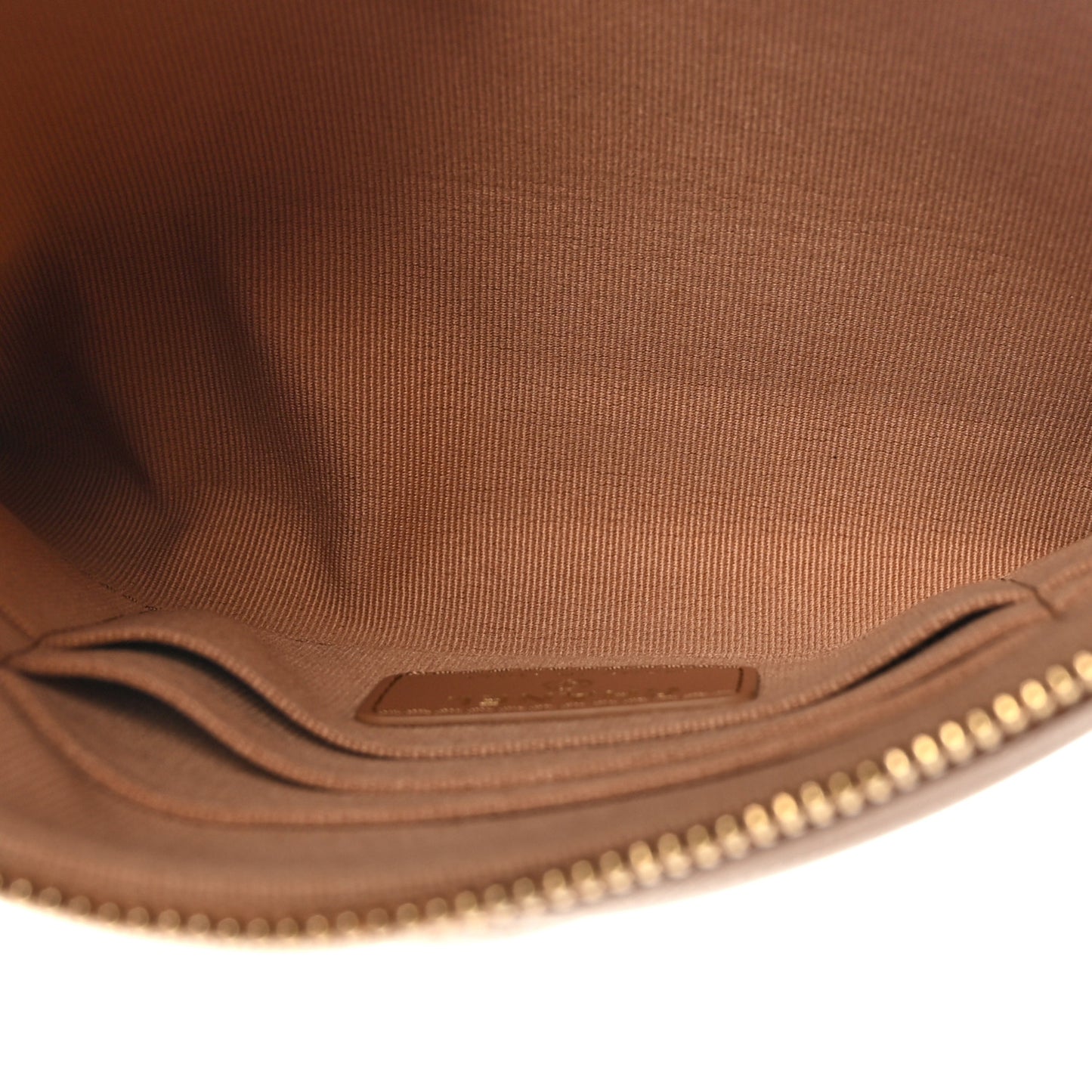 Shiny Goatskin Quilted Small Chanel 19 Pouch With Handle Clutch Brown