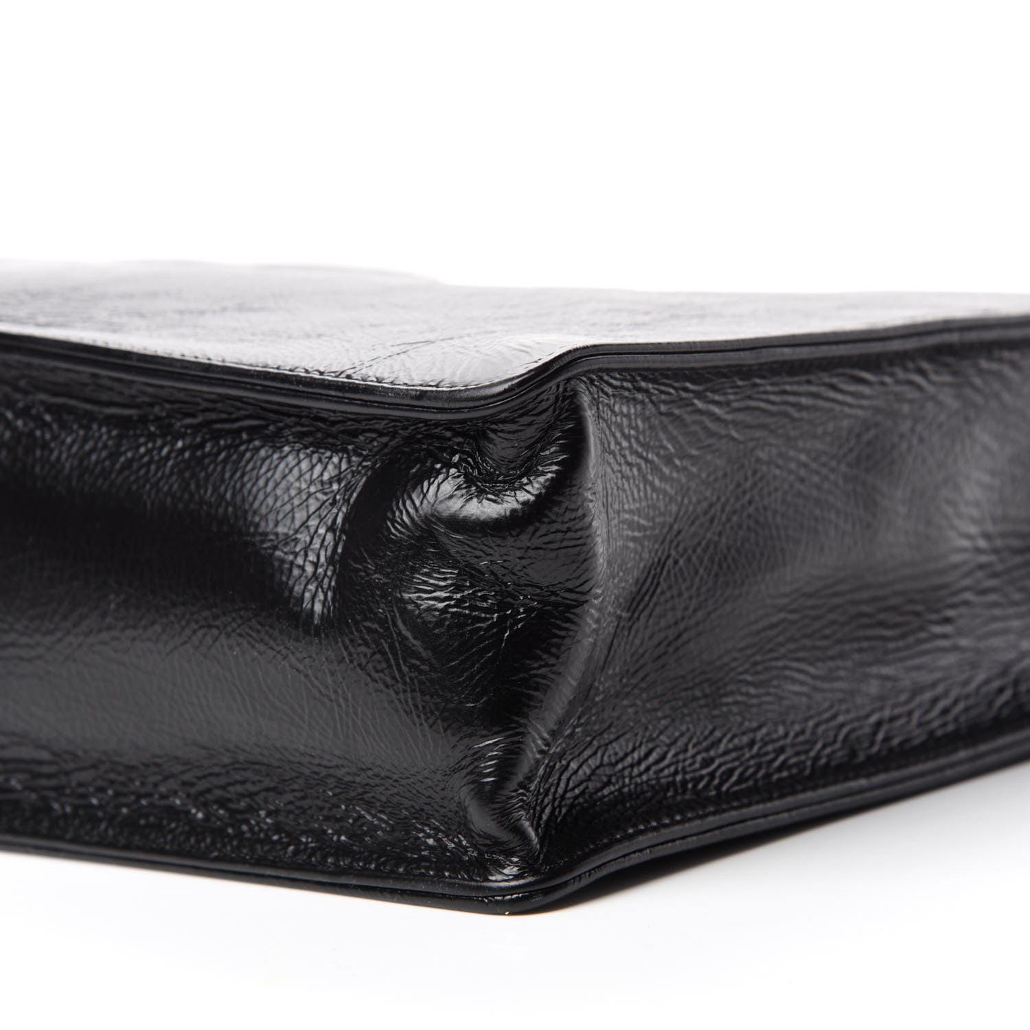 Chanel Shiny Aged Calfskin North South Shopping Bag Black 7 of 11