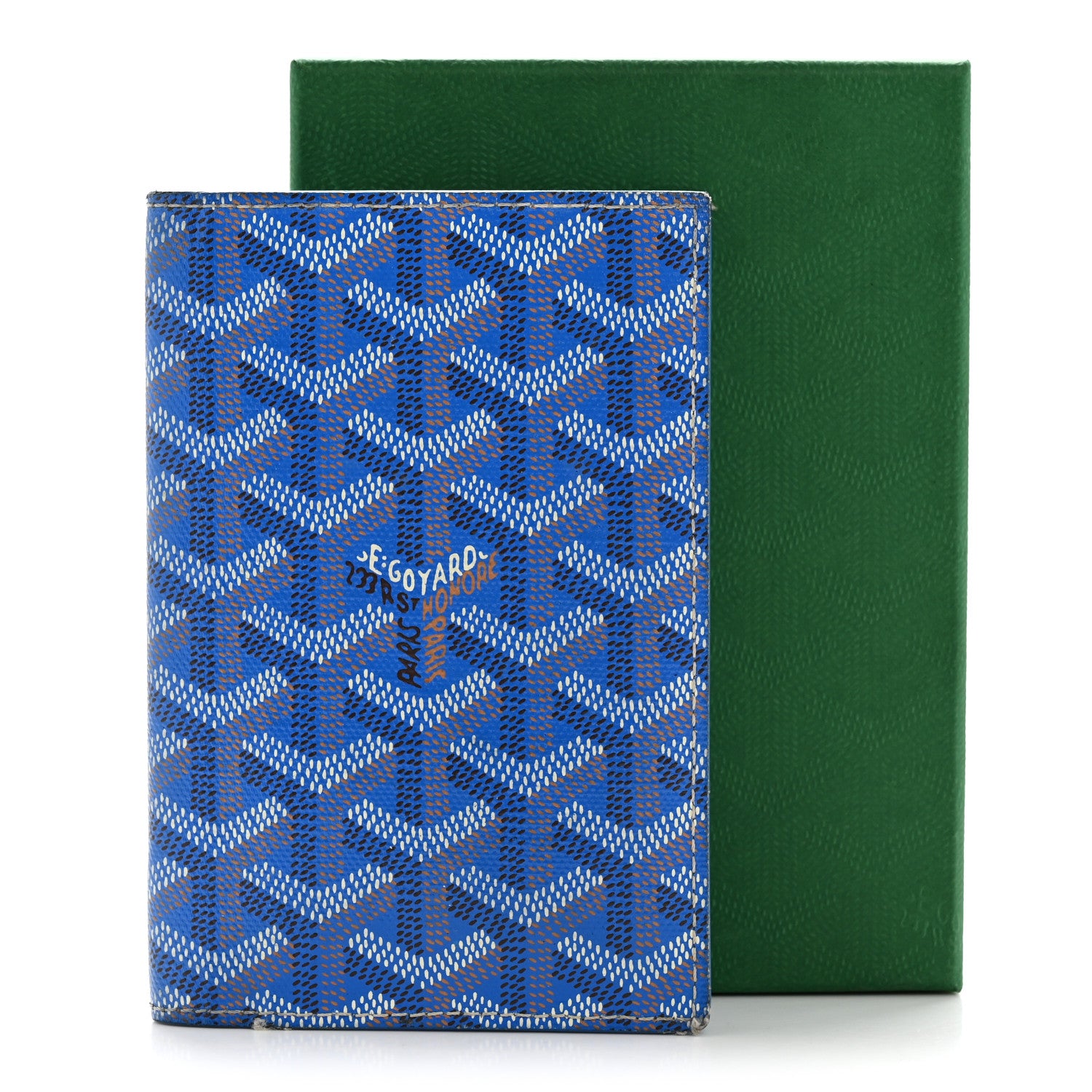 Goyard Goyardine Grenelle Passport Wallet Sky Blue 1866022