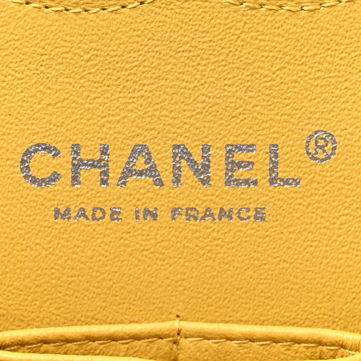 Lambskin Quilted Medium Double Flap Yellow