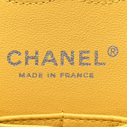 Chanel Lambskin Quilted Medium Double Flap Yellow 6 of 12