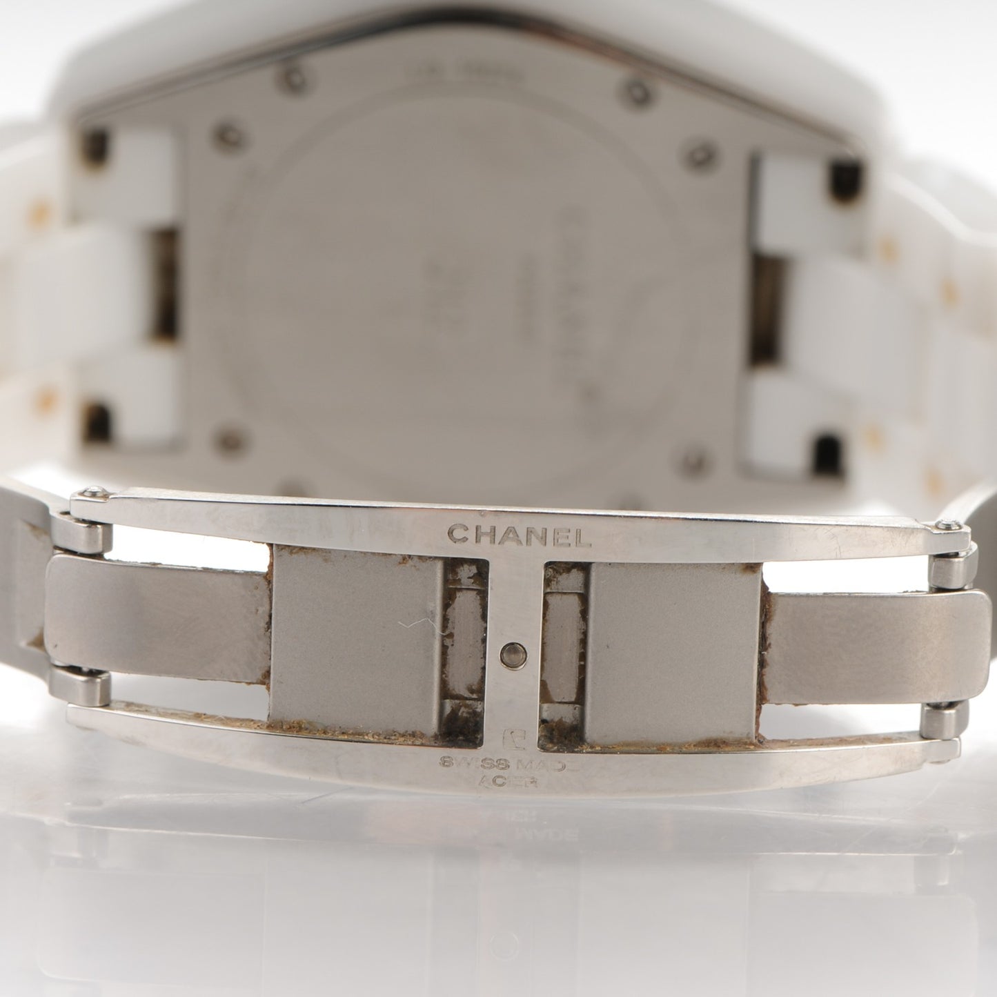Stainless Steel Ceramic Diamond Pave Bezel 38mm J12 Automatic Watch White