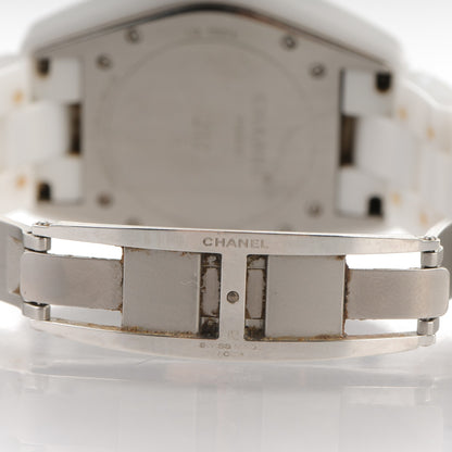 Chanel Stainless Steel Ceramic Diamond Pave Bezel 38mm J12 Automatic Watch White 4 of 7