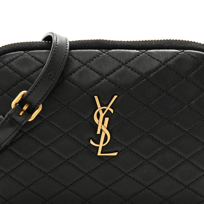Saint Laurent Lambskin Quilted Gaby Zipped Pouch Black 7 of 10