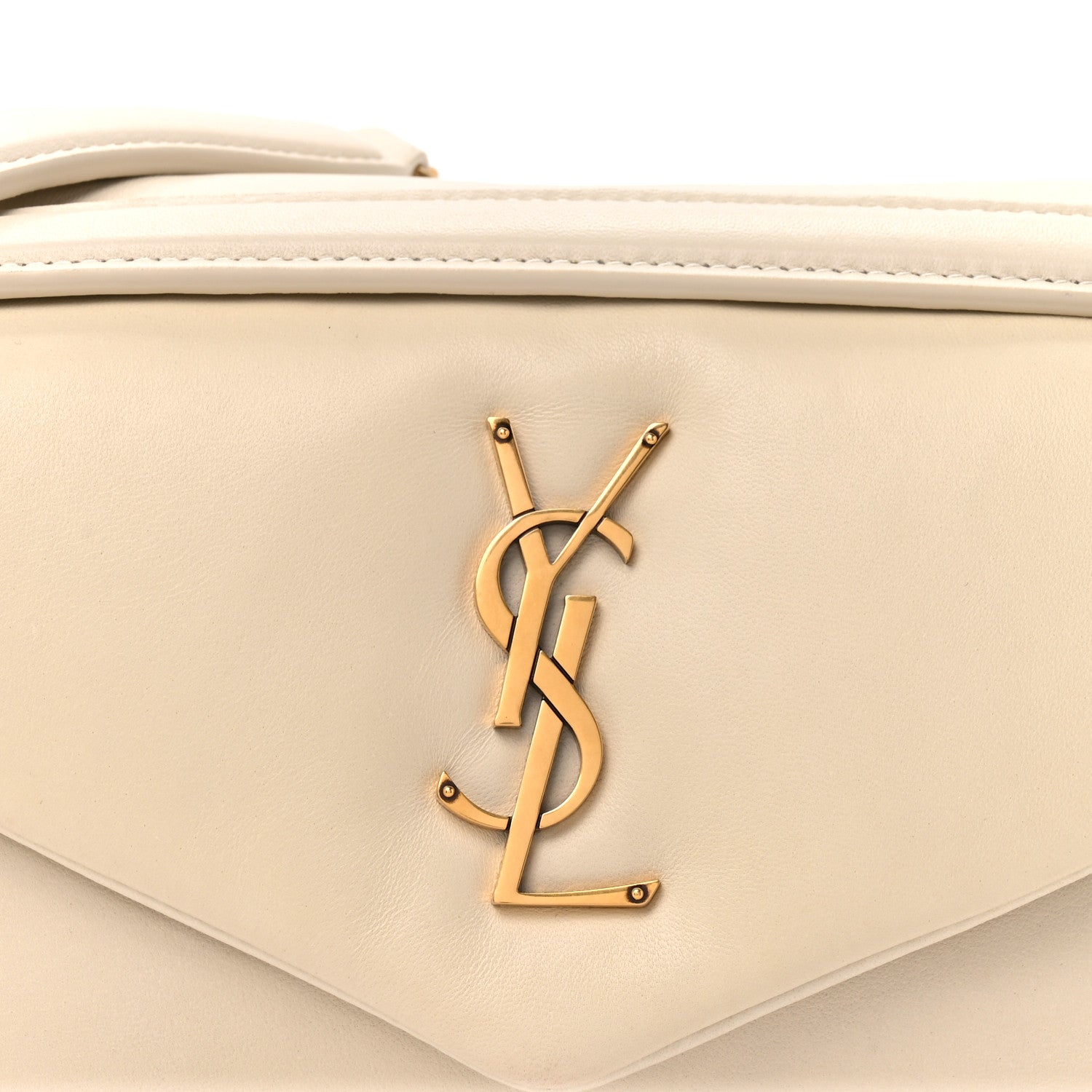 Saint Laurent Plunged Lambskin Calypso Blanc Vintage 7 of 12