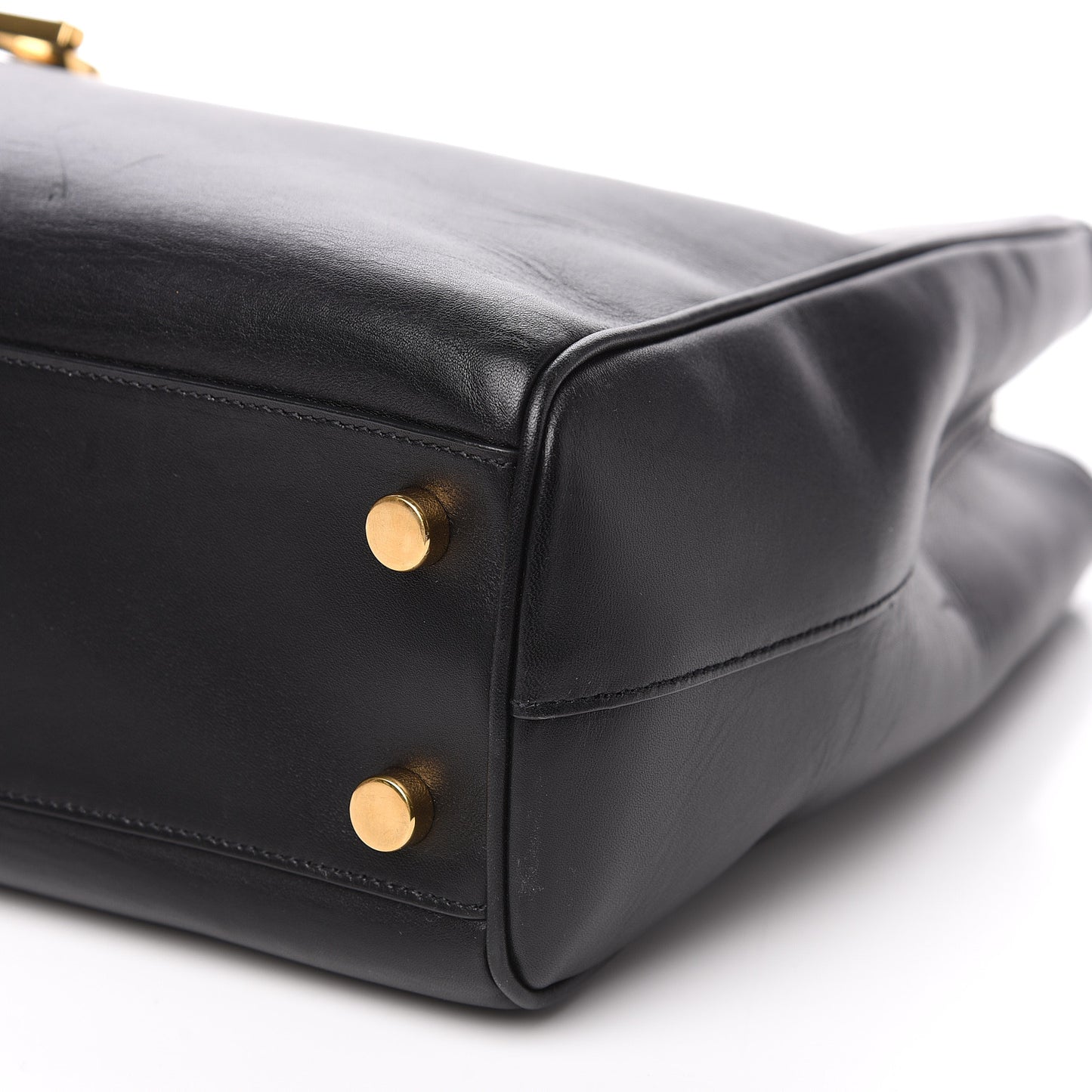 Calfskin Classic Monogram Shopping Bag Black