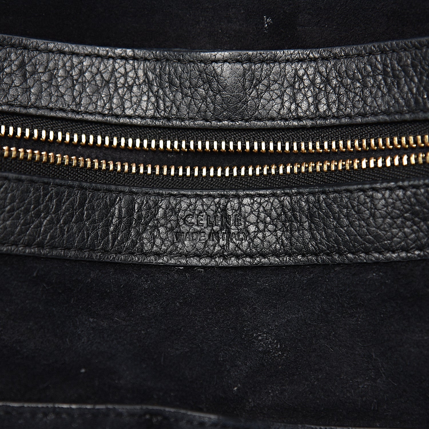 Celine Soft Grained Calfskin Small Belt Cabas Phantom Black 6 of 14
