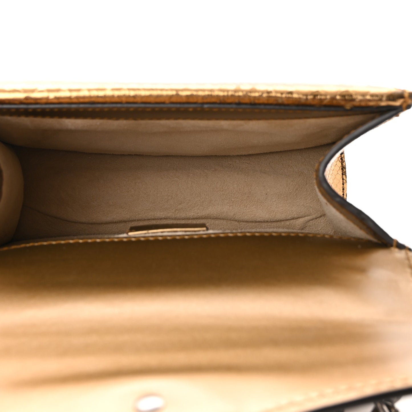 Snakeskin Mini Dionysus Shoulder Bag Gold