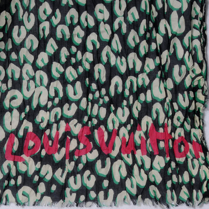Louis Vuitton Cotton Leopard Pareo Blue Infini 5 of 7