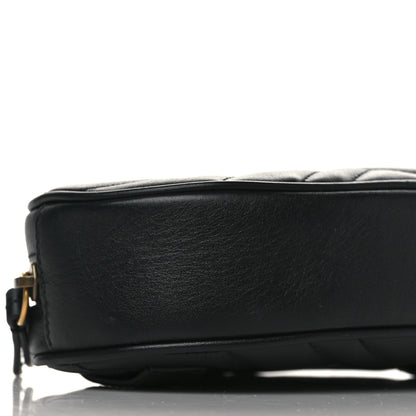 Gucci Calfskin Matelasse GG Marmont Belt Bag 75 30 Black 8 of 9