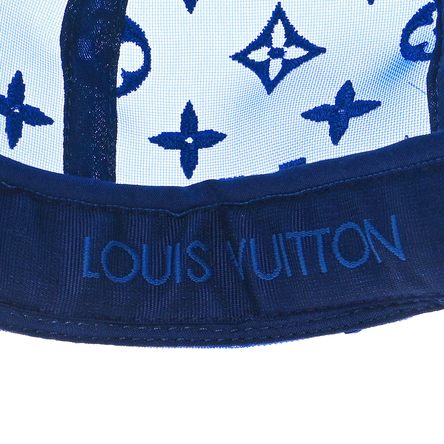 Louis Vuitton Mesh Embroidered Everyday LV Cap 58 Blue 9 of 10