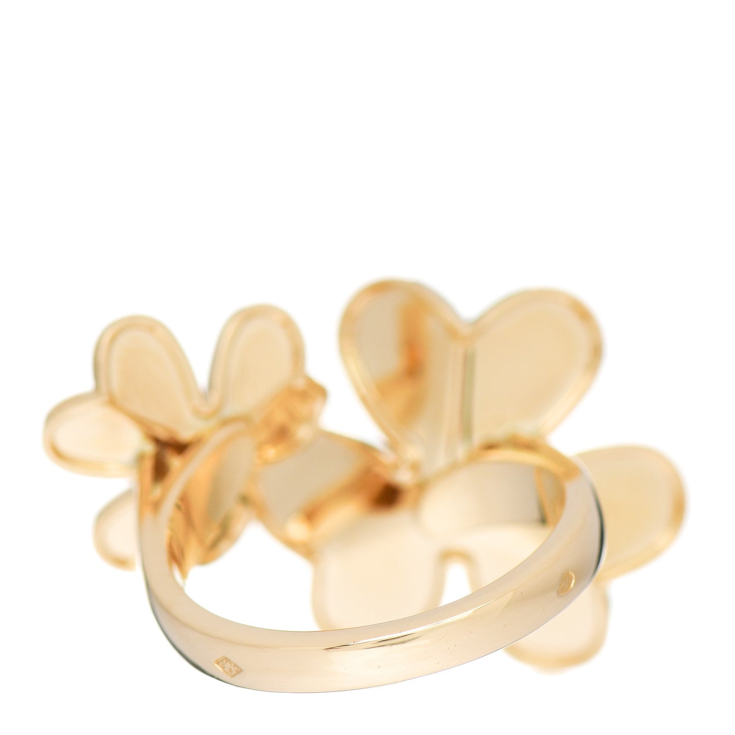 18K Yellow Gold Diamond Frivole Between The Finger Ring 60 9