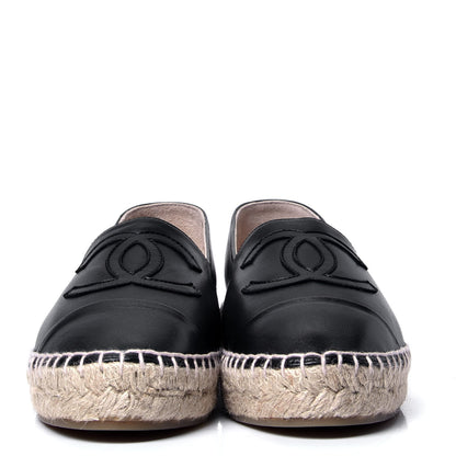 Chanel Lambskin CC Espadrilles 36 Black 2 of 6
