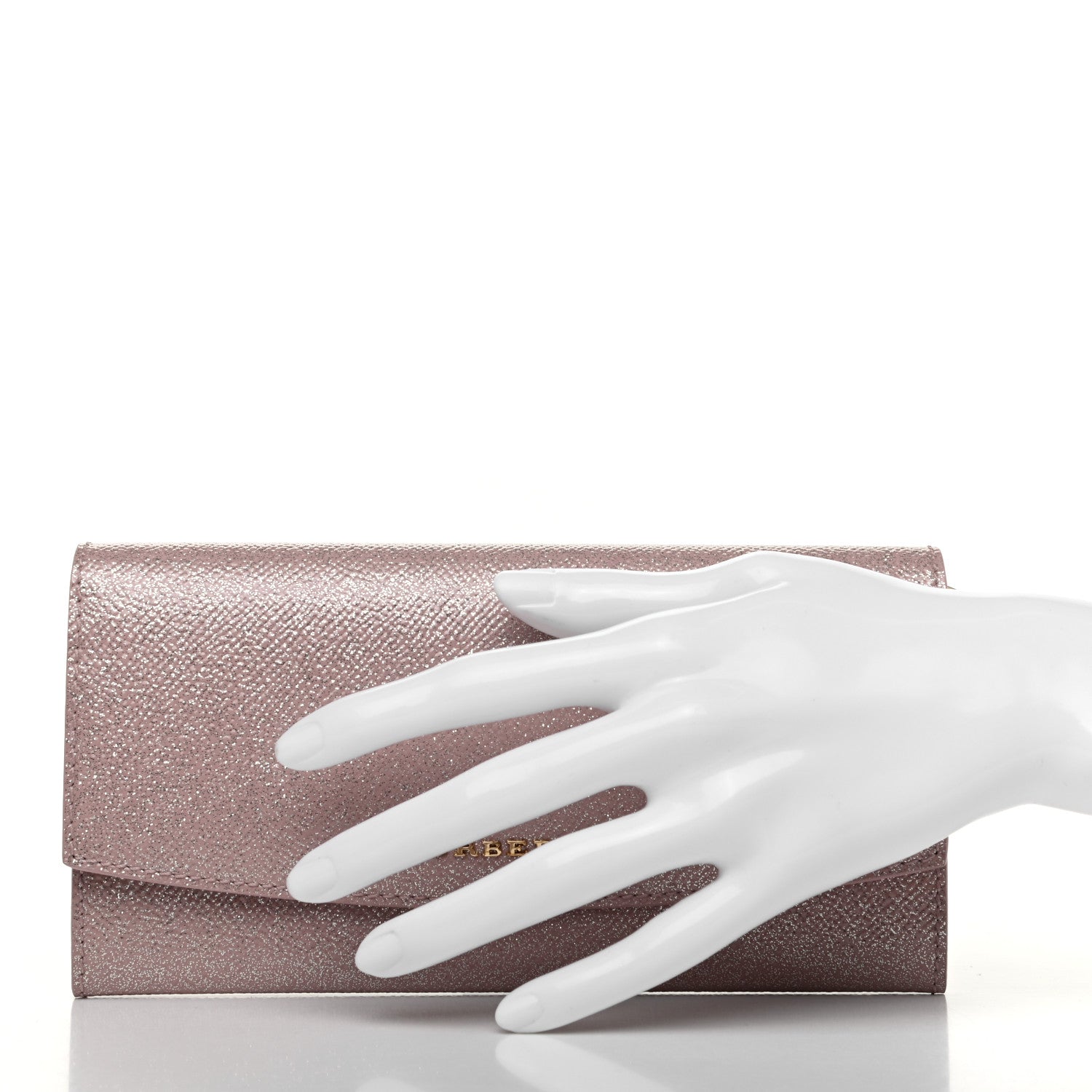 Burberry Patent Glitter Porter Continental Wallet Pale Orchid 2 of 9