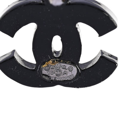 Chanel Ruthenium Crystal CC Hoop Drop Earrings 3 of 4