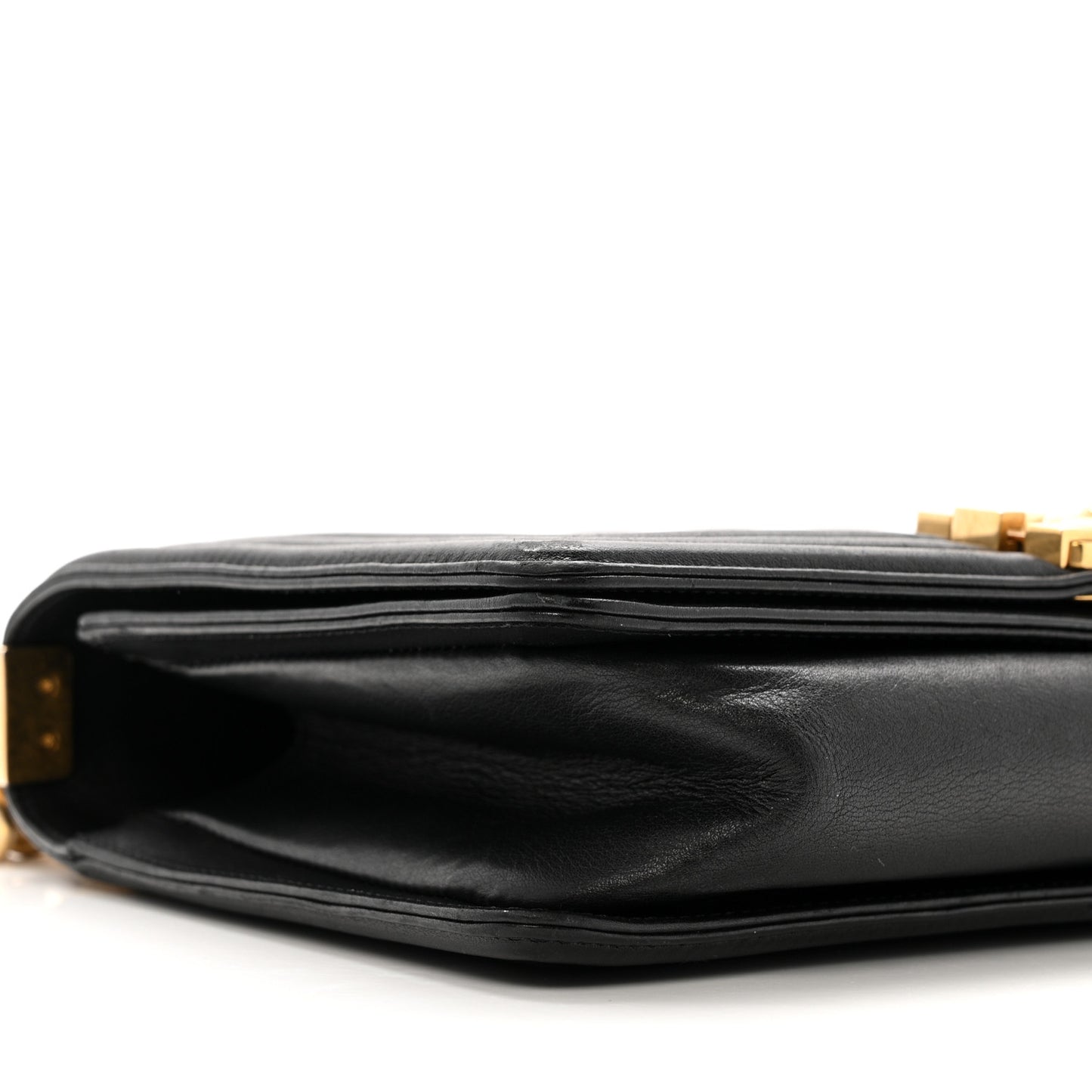 Calfskin Quilted Medium Boy Flap Black
