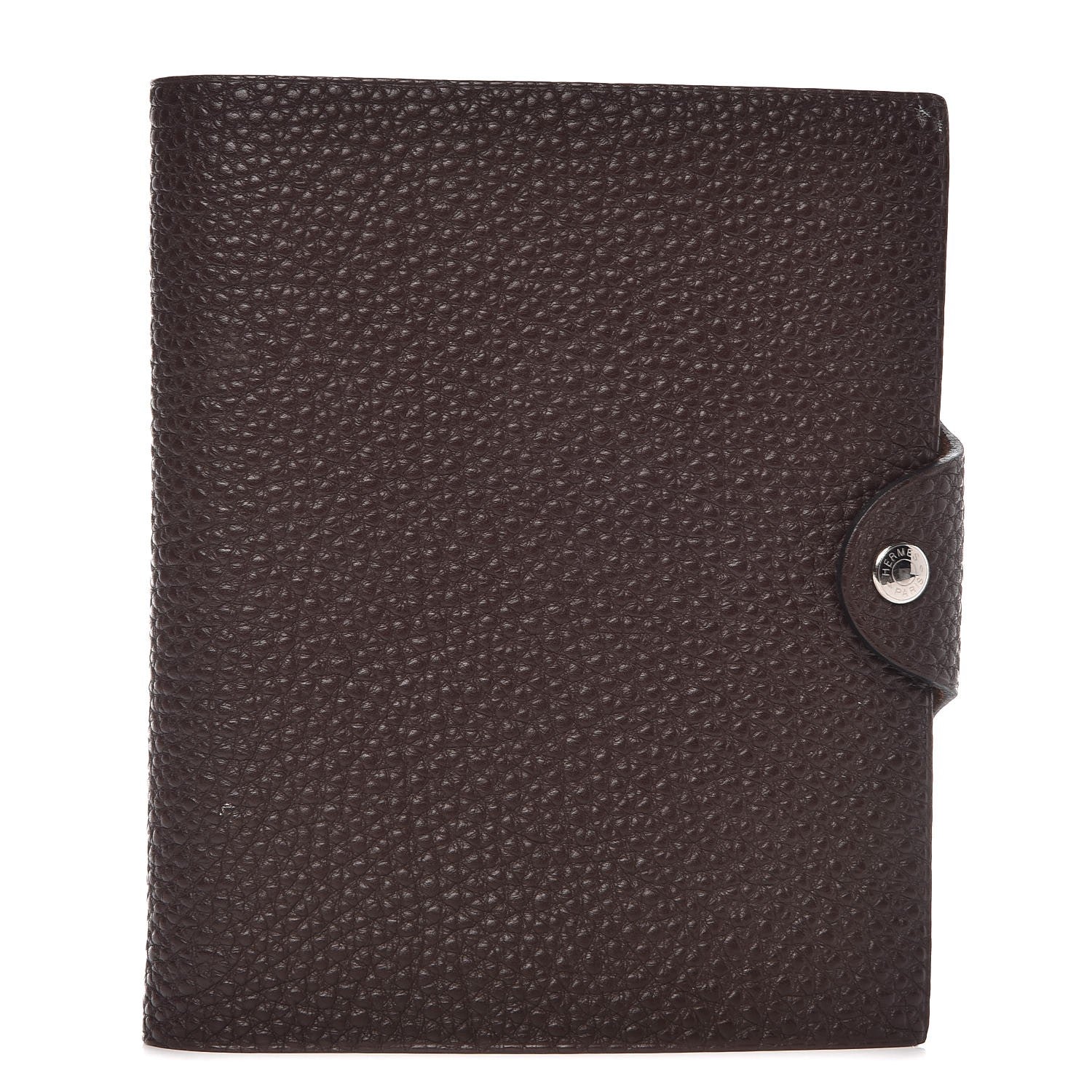Hermes Togo Ulysse PM Notebook Cover Chocolate 1 of 11