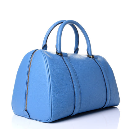 MCM Grained Calfskin Studded Boston Bag Blue 2 of 4