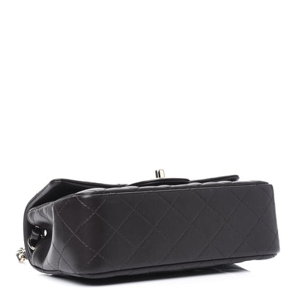 Chanel Lambskin Quilted Mini Rectangular Flap Dark Brown 3 of 4