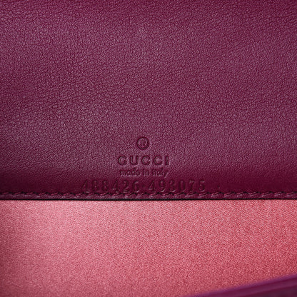 Gucci Velvet Matelasse GG Marmont Mini Bag Fuchsia Violet Cyclamen 5 of 8