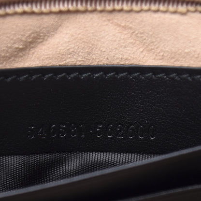Gucci Calfskin Matelasse Mini GG Marmont Chain Crossbody Bag Black 8 of 10