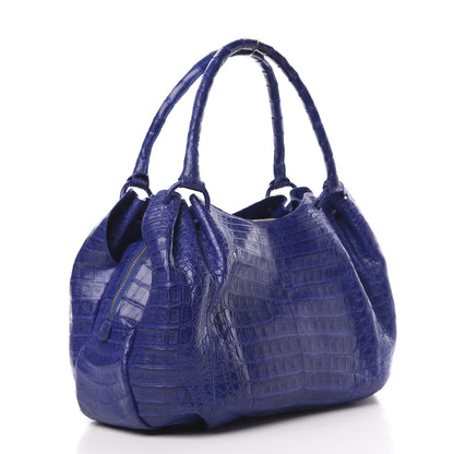 Nancy Gonzalez Crocodile Hobo Blue 3 of 15