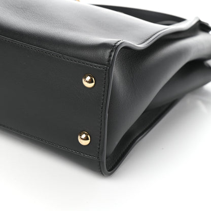 Fendi Vitello Seta Shiny Nappa Medium Peekaboo Iconic Satchel Black 10 of 10