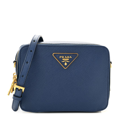 Prada Saffiano Camera Crossbody Bag Bleuette 1 of 9