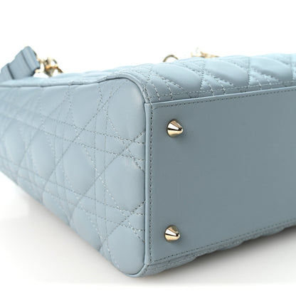 Christian Dior Lambskin Cannage Medium Lady Dior Light Blue 9 of 10
