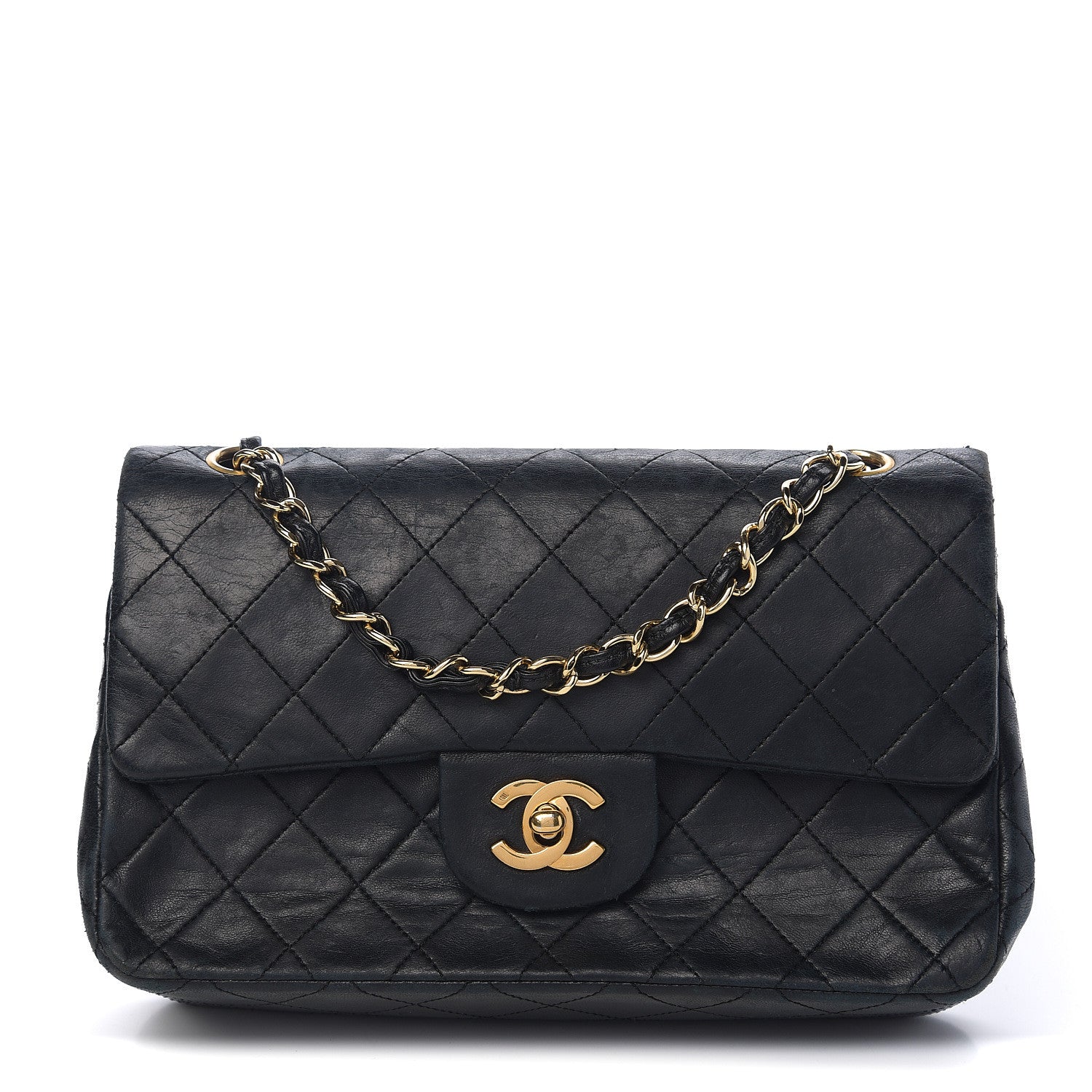 Chanel Lambskin Quilted Small Double Flap Black 1 of 10